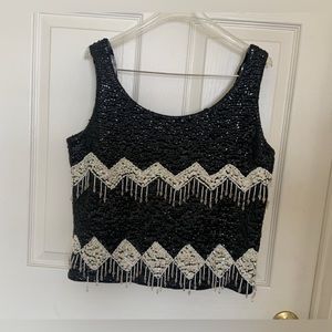 VINTAGE ROARING 20’s, GIMBELS SEQUIN BLOUSE / TANK.